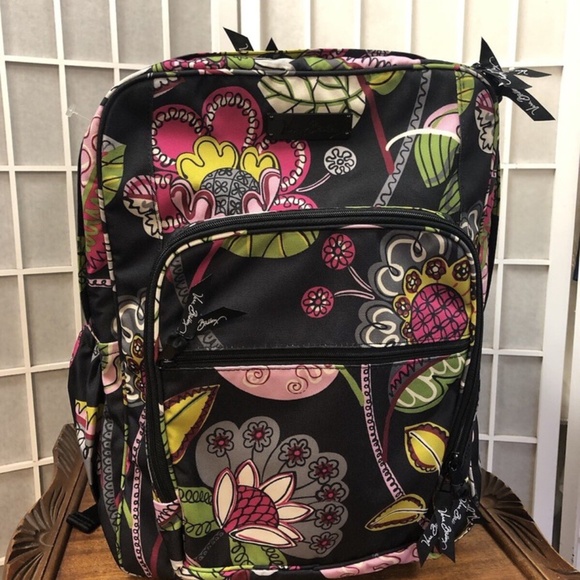 Vera Bradley,  Backpacks New $45 Medium, Floral, Pockets, Zipper.! main image 11